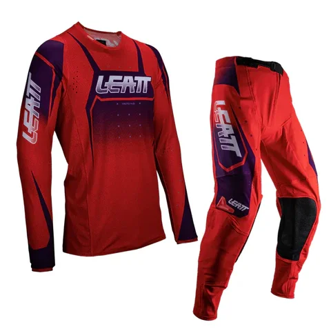 Conjunto Leatt Moto 4.5 Sunburn 2025 Vermelho/Roxo - Spinelli